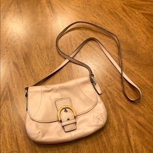 Coach Light Pink Long Strap Bag